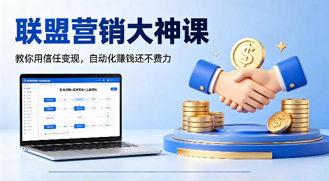 联盟营销大神课，教你用信任变现，自动化賺钱还不费力【原创双语字幕】-凡人轻创