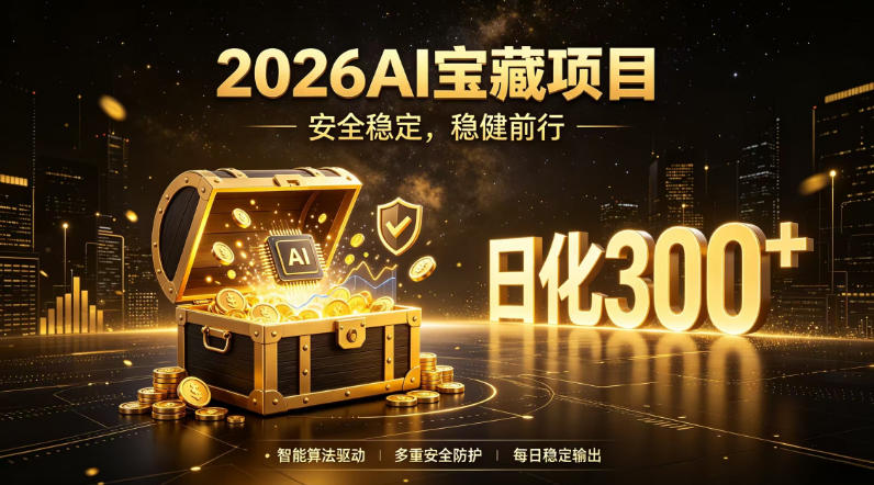 2026AI安全掘金项目，日化稳定300+，无需人为干预操作，当天见收益，操作简单【揭秘】-凡人轻创