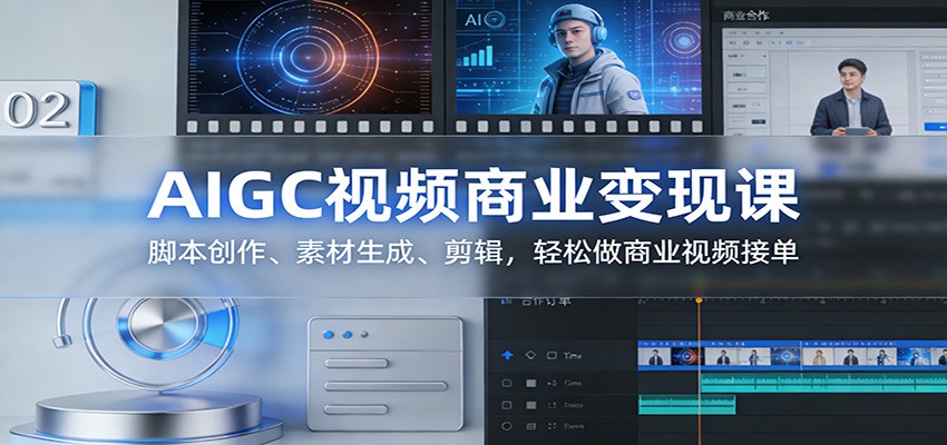 AIGC视频商业变现课：脚本创作、素材生成、剪辑，轻松做商业视频接单-凡人轻创