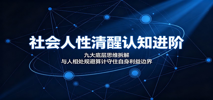 社会人性清醒认知进阶：九大底层思维拆解，与人相处规避算计守住自身利益边界-凡人轻创