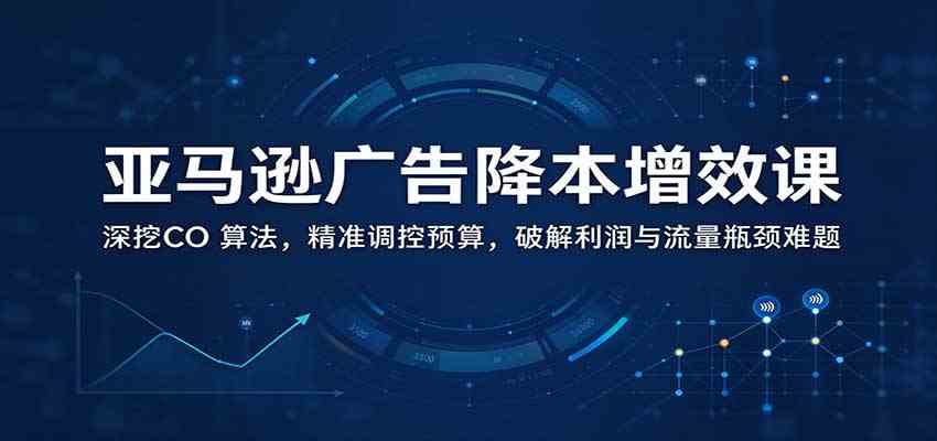 亚马逊广告降本增效课：深挖CO 算法，精准调控预算，破解利润与流量瓶颈难题-凡人轻创