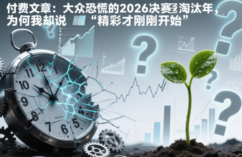付费文章:大众恐慌的2026决赛淘汰年,为何我却说“精彩才刚刚开始”?-凡人轻创