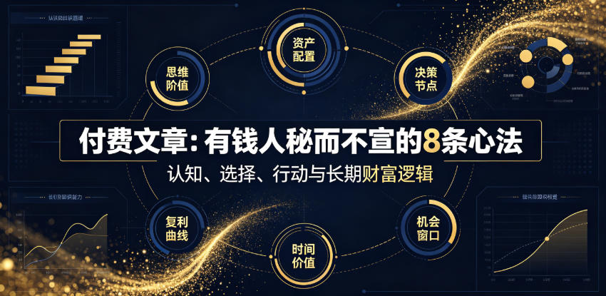 付费文章:有钱人秘而不宣的8条心法-凡人轻创