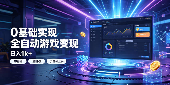 0基础实现全自动游戏变现，日入1k+，小白直接上手搞钱！【揭秘】-凡人轻创