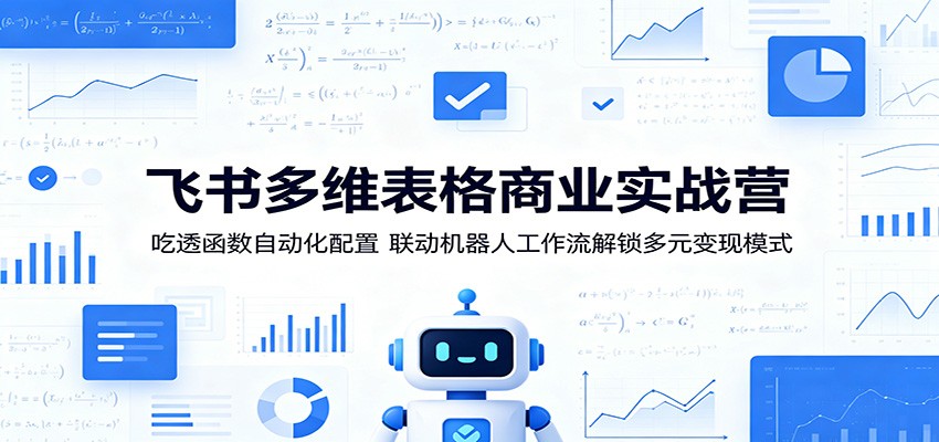 飞书多维表格商业实战营：吃透函数自动化配置，联动机器人工作流解锁多元变现模式-凡人轻创