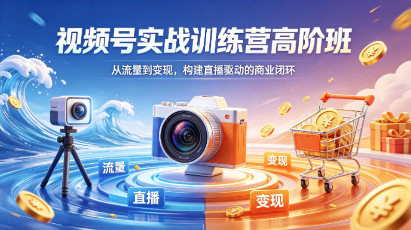 视频号实战训练营高阶班，从流量到变现，构建直播驱动的商业闭环（26年4月）-凡人轻创