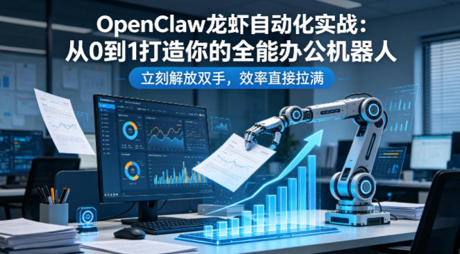OpenClaw龙虾自动化实战：从0到1打造你的全能办公机器人，立刻解放双手，效率直接拉满-凡人轻创