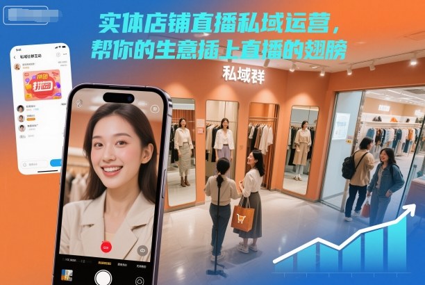 实体店铺直播私域运营，帮你的生意插上直播的翅膀-凡人轻创