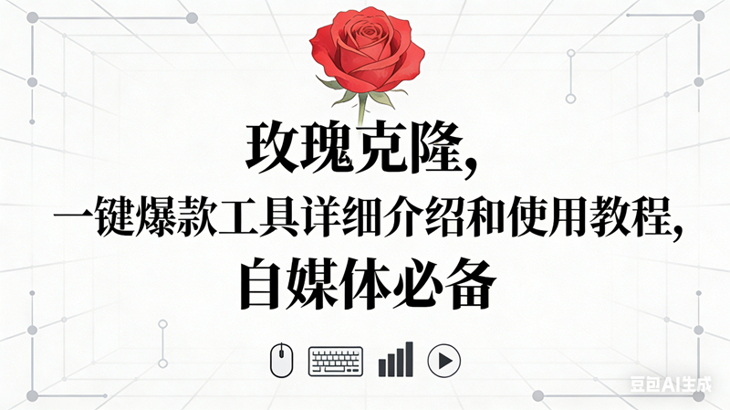 (16811期)玫瑰克隆神器,自媒体必备,一键爆款工具详细介绍和使用教程-凡人轻创