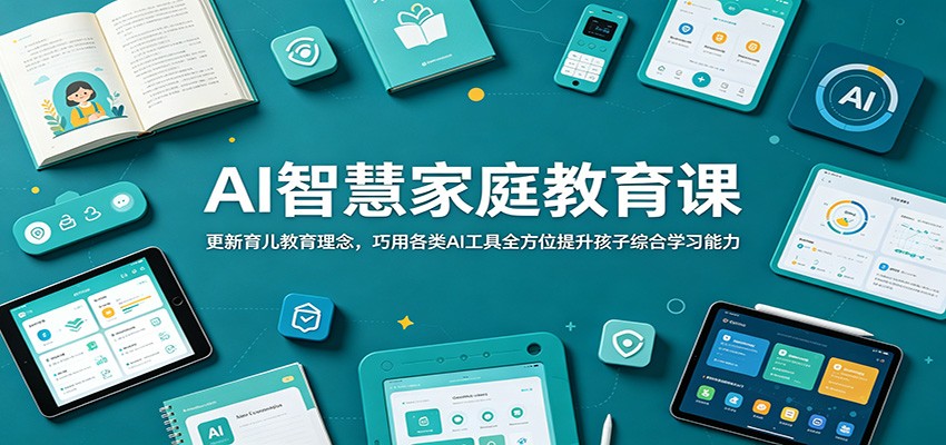 AI智慧家庭教育课:更新育儿教育理念,巧用各类AI工具全方位提升孩子综合学习能力-凡人轻创