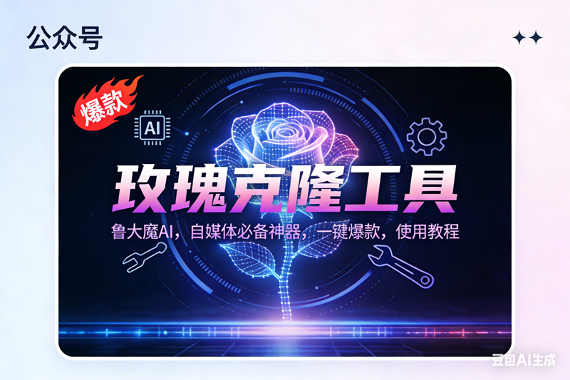 （16881期）玫瑰克隆神器，鲁大魔ai，自媒体必备，一键爆款工具，详细教程-凡人轻创