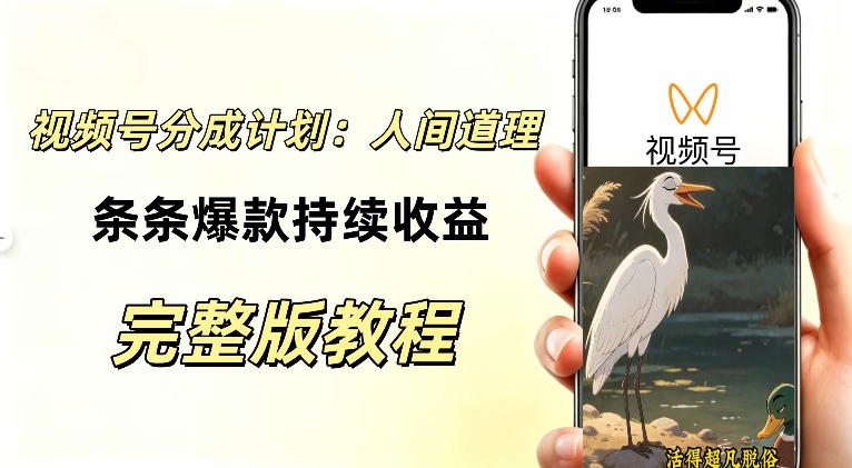 视频号新玩法之AI动漫画风励志视频,不用会画画、不用拍摄,持续化收益,详细拆解-凡人轻创