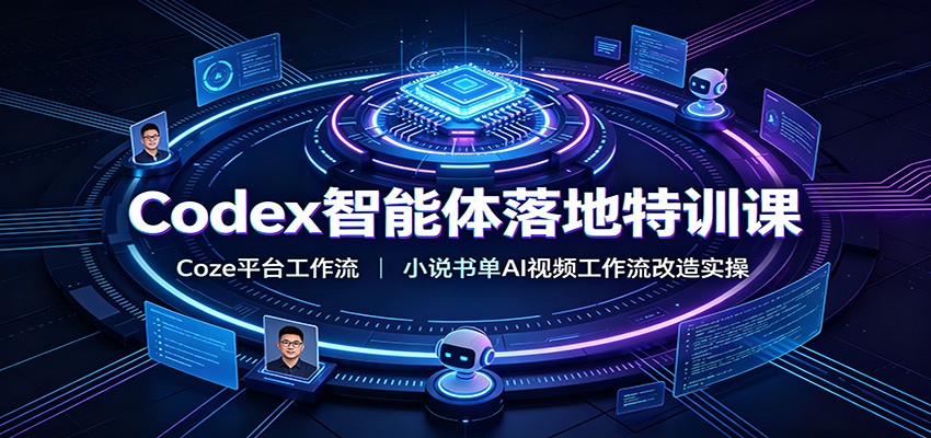 Codex智能体落地特训课:Coze平台工作流,小说书单AI视频工作流改造实操-凡人轻创