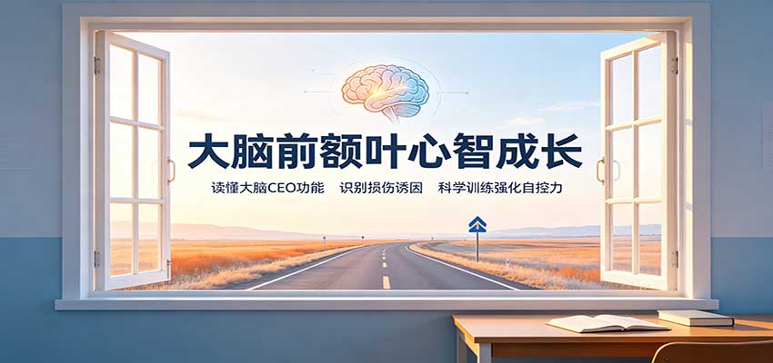 大脑前额叶心智成长:读懂大脑CEO功能,识别损伤诱因,科学训练强化自控力-凡人轻创