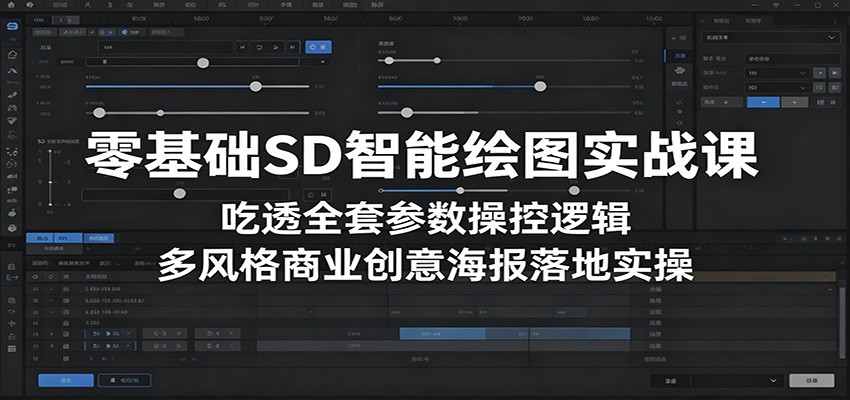 零基础SD智能绘图实战课:吃透全套参数操控逻辑,多风格商业创意海报落地实操-凡人轻创