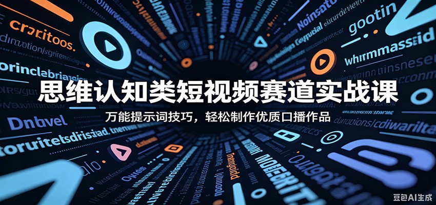 思维认知类短视频赛道实战课:万能提示词技巧,轻松制作优质口播作品-凡人轻创