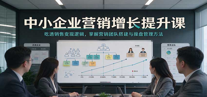 中小企业营销增长提升课:吃透销售变现逻辑,掌握营销团队搭建与操盘管理方法-凡人轻创