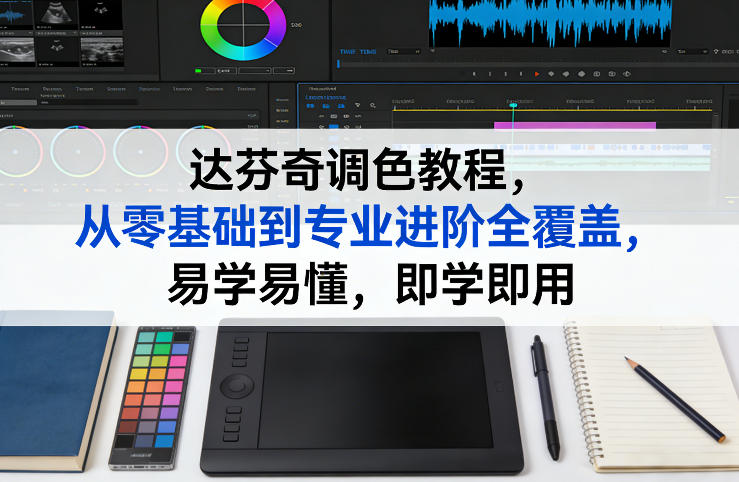 达芬奇调色教程，从零基础到专业进阶全覆盖，易学易懂，即学即用-凡人轻创