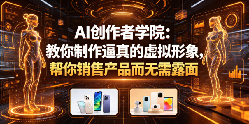 AI创作者学院：教你制作逼真的虚拟形象，帮你销售产品而无需露面【原创双语字幕】-凡人轻创