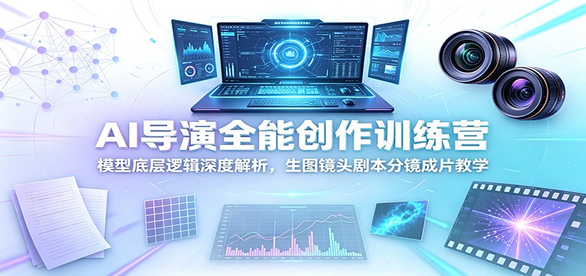 AI导演全能创作训练营:模型底层逻辑深度解析,生图镜头剧本分镜成片教学-凡人轻创