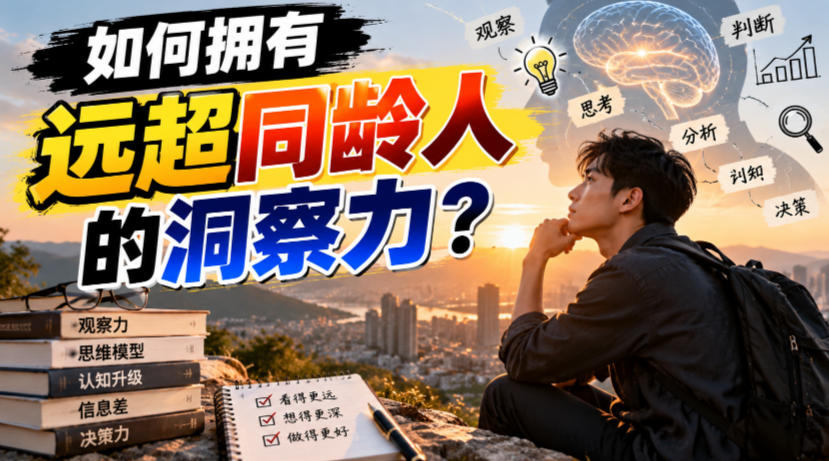 付费文章：如何拥有远超同龄人的洞察力？-凡人轻创