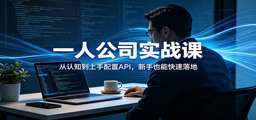 一人公司实战课：从认知到上手配置API，新手也能快速落地-凡人轻创