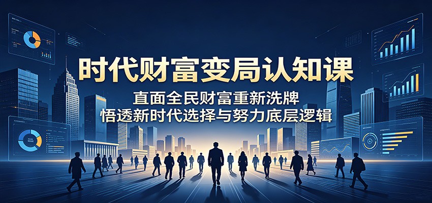 时代财富变局认知课:直面全民财富重新洗牌,悟透新时代选择与努力底层逻辑-凡人轻创