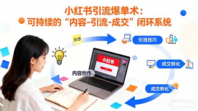 （16362期）小红书引流爆单术：构建一套低成本 可持续的“内容-引流-成交”闭环系统-凡人轻创