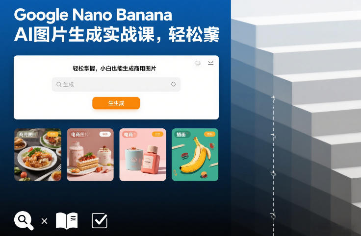 Google Nano Banana AI图片生成实战课，轻松掌握，小白也能生成商用图片-凡人轻创