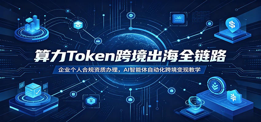 算力Token跨境出海全链路：企业个人合规资质办理，AI智能体自动化跨境变现教学-凡人轻创
