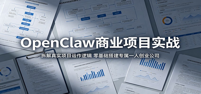 OpenClaw商业项目实战：拆解真实项目运作逻辑，零基础搭建专属一人创业公司-凡人轻创