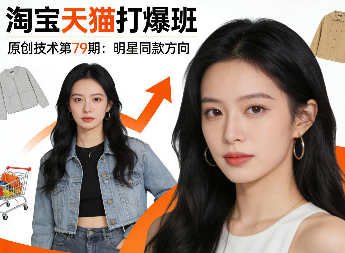 《淘宝天猫打爆班》原创技术第79期:明星同款方向-凡人轻创