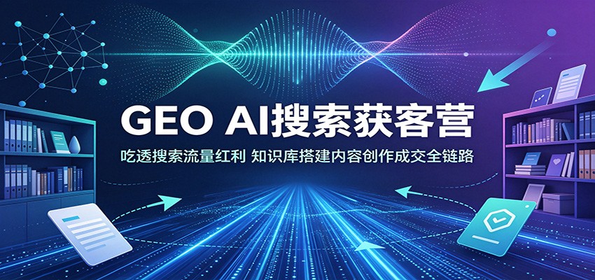 GEO AI搜索获客营:吃透搜索流量红利,知识库搭建内容创作成交全链路-凡人轻创