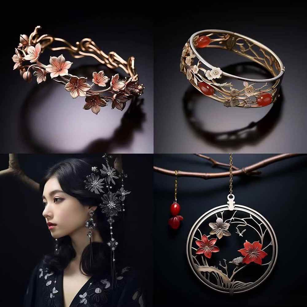 463个Midjourney珠宝摄影提示词：覆盖全品类珠宝，AI设计秒出专业效果