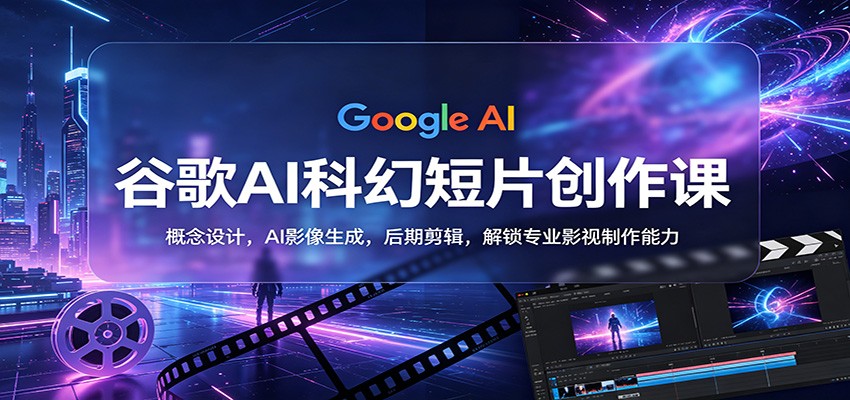 谷歌AI科幻短片创作课：概念设计，AI影像生成，后期剪辑，解锁专业影视制作能力-凡人轻创