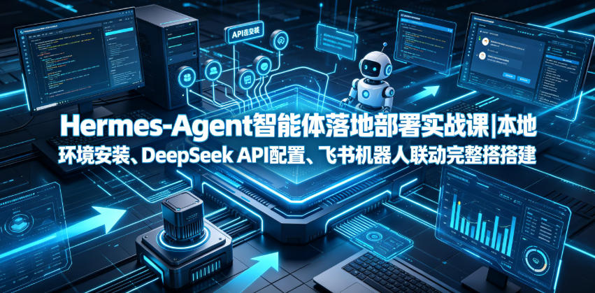 Hermes-Agent智能体落地部署实战课|本地环境安装、DeepSeek API配置、飞书机器人联动完整搭建教程-凡人轻创