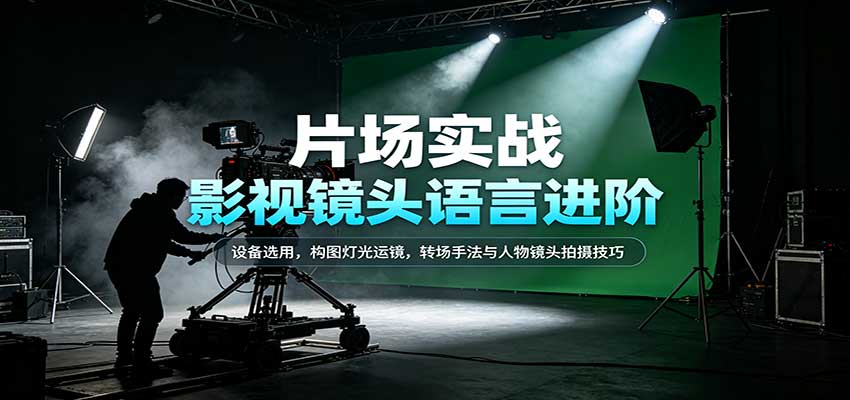 影视镜头语言进阶:设备选用,构图灯光运镜,转场手法与人物镜头拍摄技巧-凡人轻创