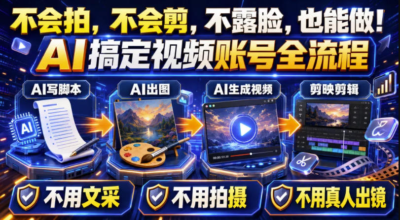 AI短视频起号实战项目，用AI做视频起号，45天涨粉12W，一条广告8.5k，广告接到手软，引流、变现两不误！-凡人轻创