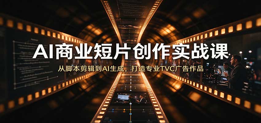 AI商业短片创作实战课:从脚本剪辑到AI生成,打造专业TVC广告作品-凡人轻创