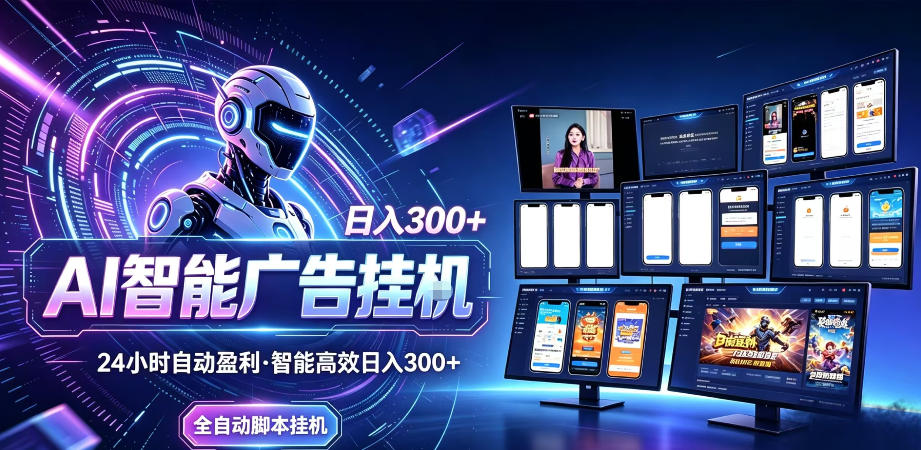 Ai智能广告挂G，别再瞎折腾了！这个全自动挂G项目，新手当天见钱，告别频繁换项目的烦恼【揭秘】-凡人轻创