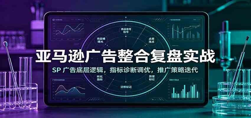 亚马逊广告整合复盘实战:SP广告底层逻辑,指标诊断调优,推广策略迭代-凡人轻创