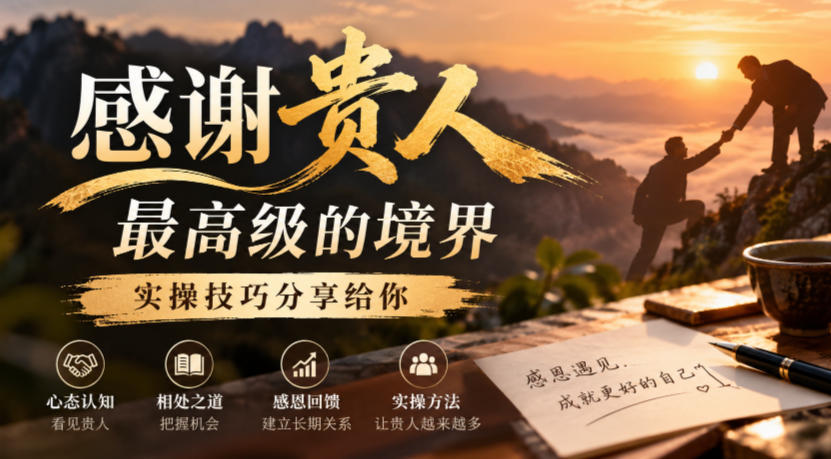 某公众号付费文章:感谢贵人最高级的境界,实操技巧分享给你-凡人轻创