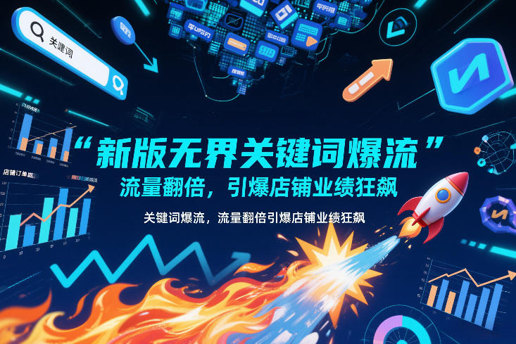 新版无界关键词爆流，流量翻倍，引爆店铺业绩狂飙-凡人轻创