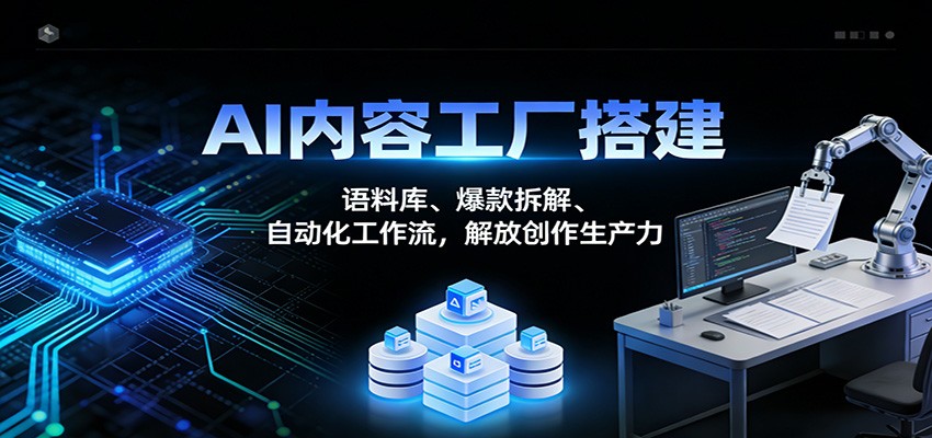 AI内容工厂搭建：语料库、爆款拆解、自动化工作流，解放创作生产力-凡人轻创