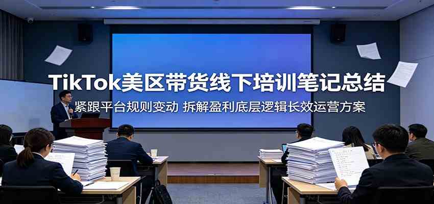 TikTok美区带货线下培训笔记总结：紧跟平台规则变动，拆解盈利底层逻辑长效运营方案-凡人轻创