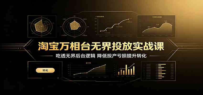 淘宝万相台无界投放实战课:吃透无界后台逻辑,降低投产亏损提升转化-凡人轻创