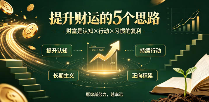 付费文章：提升财运的5个思路——财富是认知x行动x习惯的复利，愿你越努力，越幸运-凡人轻创