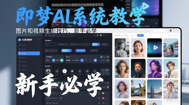 即梦AI系统教学，图片和视频生成技巧，新手必学-凡人轻创