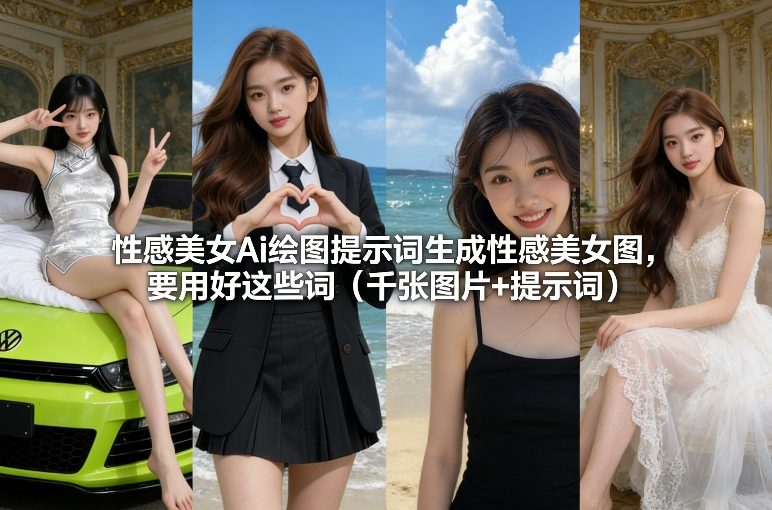 性感美女Ai绘图提示词生成性感美女图，要用好这些词（千张图片+提示词）-凡人轻创