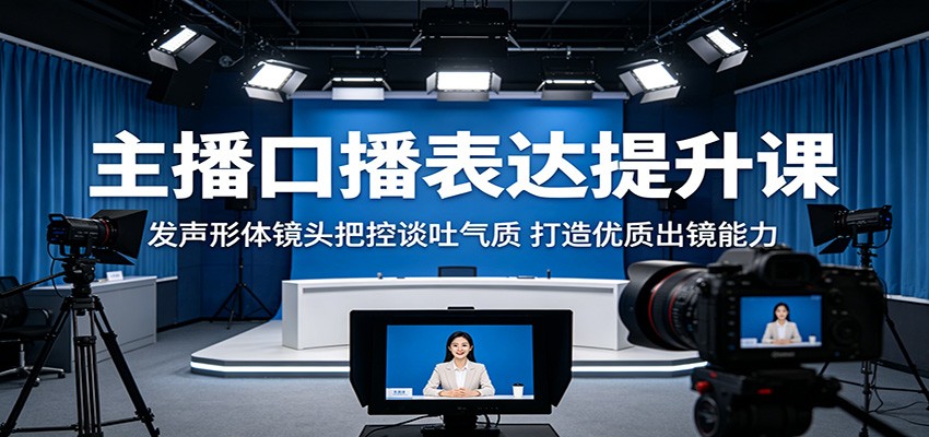 主播口播表达提升课：发声形体镜头把控谈吐气质，打造优质出镜能力-凡人轻创